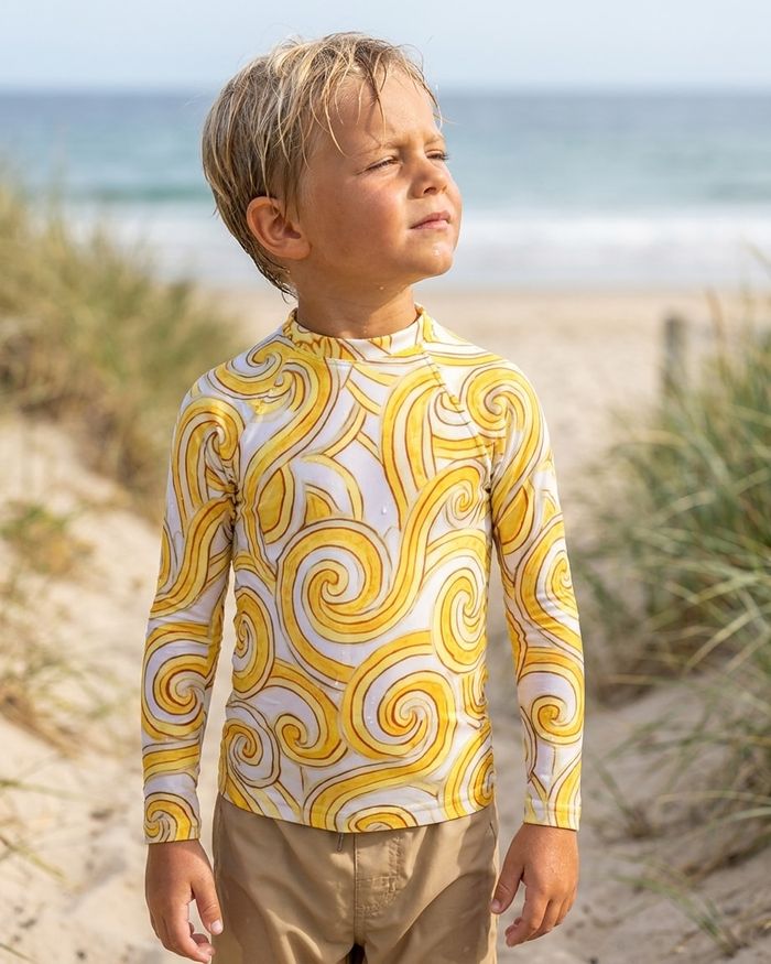 Rashguard — Boys Lemon Yellow Spectrum