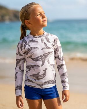 Girls White Onyx Breeze girls youth rashguards