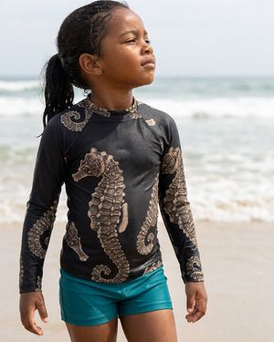 Girls White Onyx Abyss girls rashguards