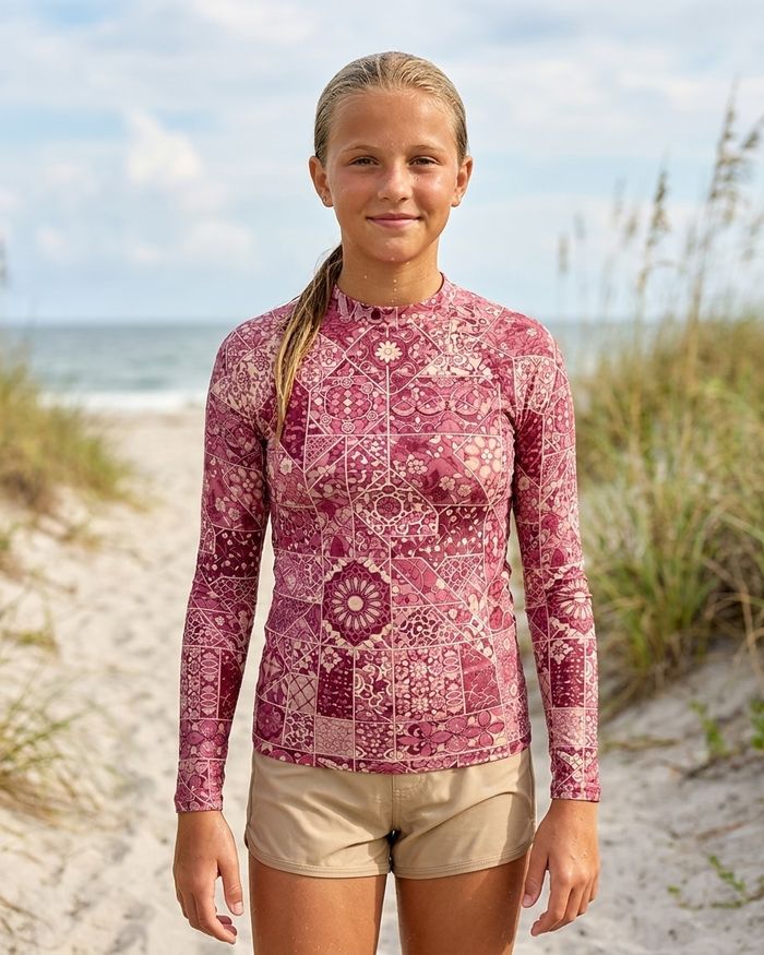 Rashguard — Girls Amaranth Riad