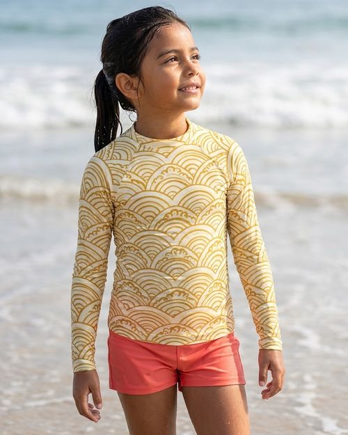 Girls Yellow Aoi girls rashguards