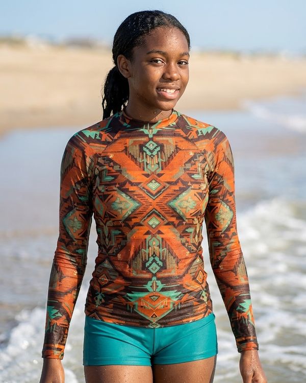 Southwestern Collection girls youth rashguards