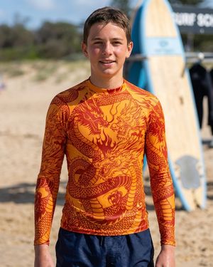 Boys Citrus Orange Ember boys youth rashguards