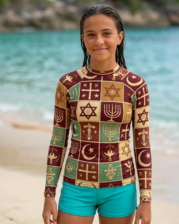 Abrahamic Collection girls youth rashguards
