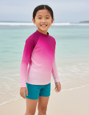 Electric Fuchsia Spectrum Rash Guard Kids Rash Guard — Dripper