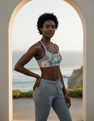 Burnished Lilac Petal sports bras
