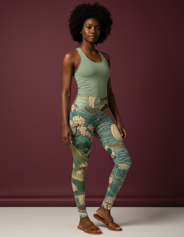 Hiroshige Ukiyo-e leggings