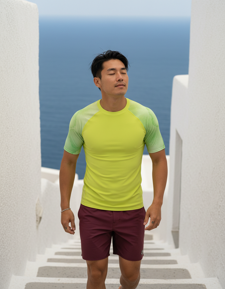 Men's Watercolor Rash Guard