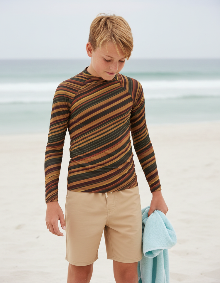 Youth Striped Rash Guard