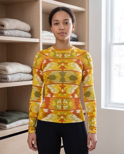 Lemon Yellow Zamzam Base Layer Women's Rashguard — Lolekai