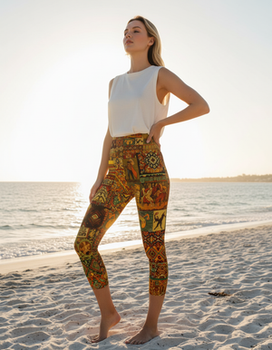 Zafiro Capri Yoga Leggings Capri Yoga Leggings — Dripper