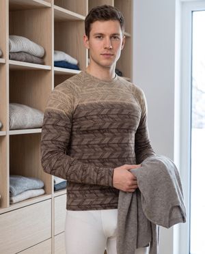 Dune Herringbone Base Layer Top men's base layer tops