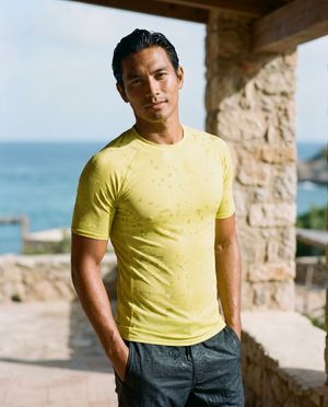 Men's Lime Surge men's short-sleeve rashguards