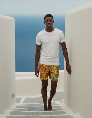 Fiery Red Chroma men's swim trunks