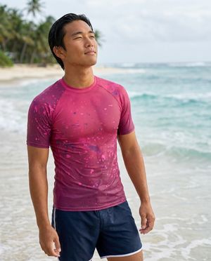 Men's Electric Fuchsia Riptide men's rashguards