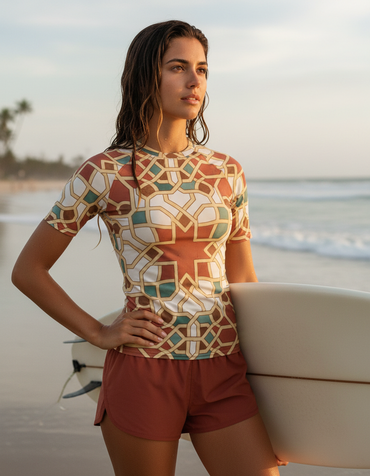 Women's Burnt Sienna Albaicín Rash Guard