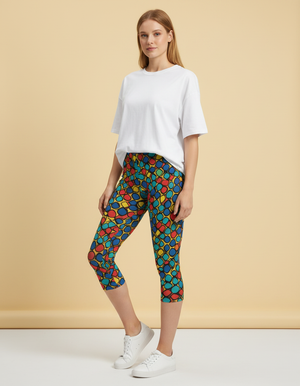 Kaleidoscope capri leggings