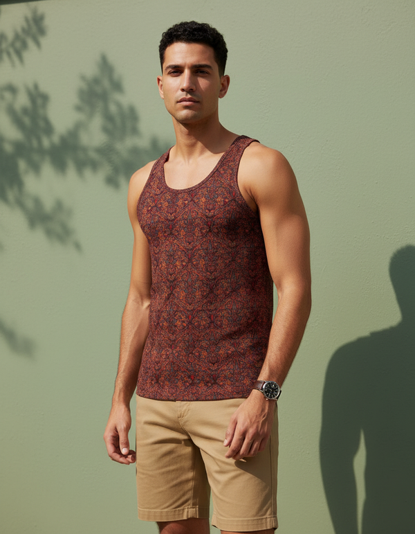 Kasuri tank tops