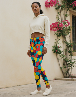 Lemon Yellow Kumo full-length leggings