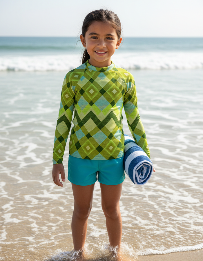Rashguard — Kids Runway Chartreuse Horizon