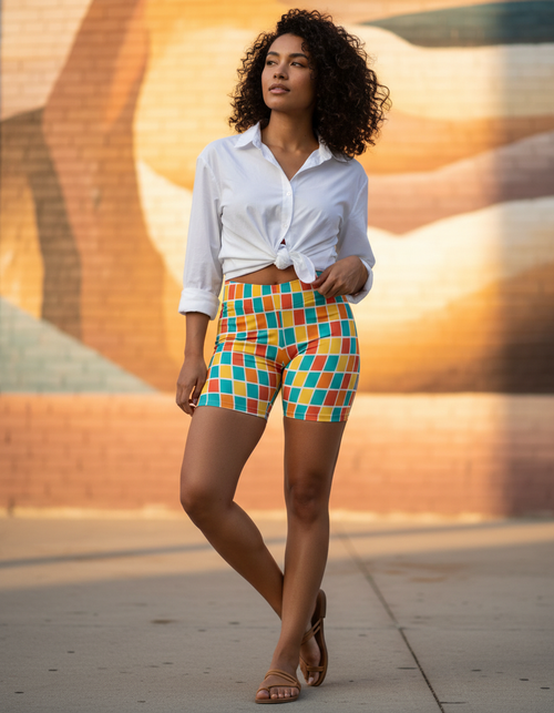 Teal women's short shorts — Dripper