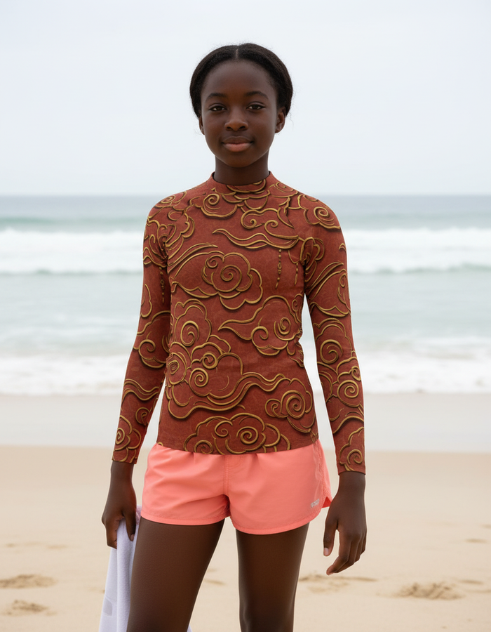 Rashguard — Youth Burnt Sienna Zephyr
