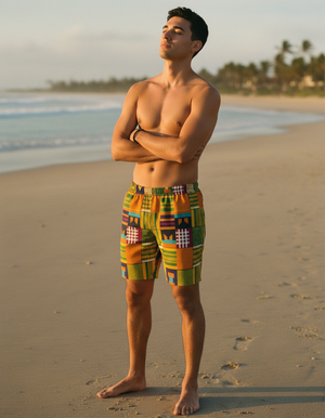 Rhodonite Ubuntu men's swim trunks