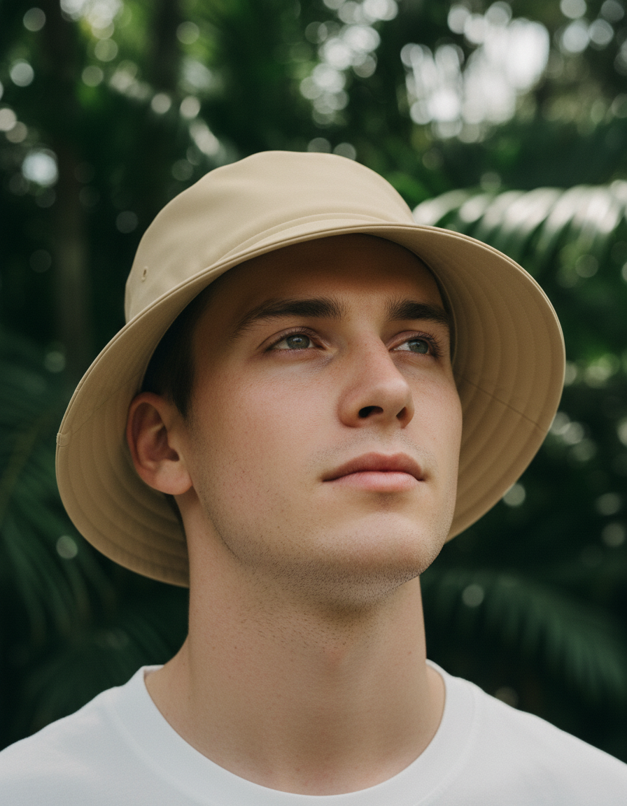 Bucket hat in Sandstone