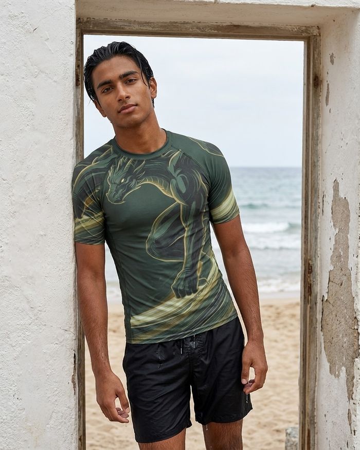 Rashguard — Men's Sycamore Neon Dragon Surfer