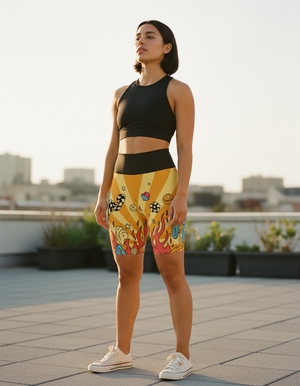 Acid Pop Yoga Shorts yoga shorts