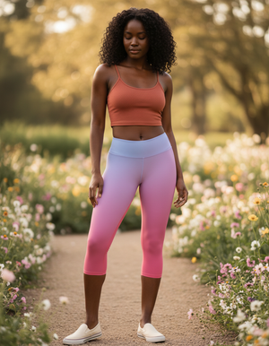 Burnished Lilac Elysium Leggings Capri Leggings — Dripper
