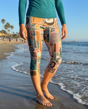 Lanai swim & gym capri leggings