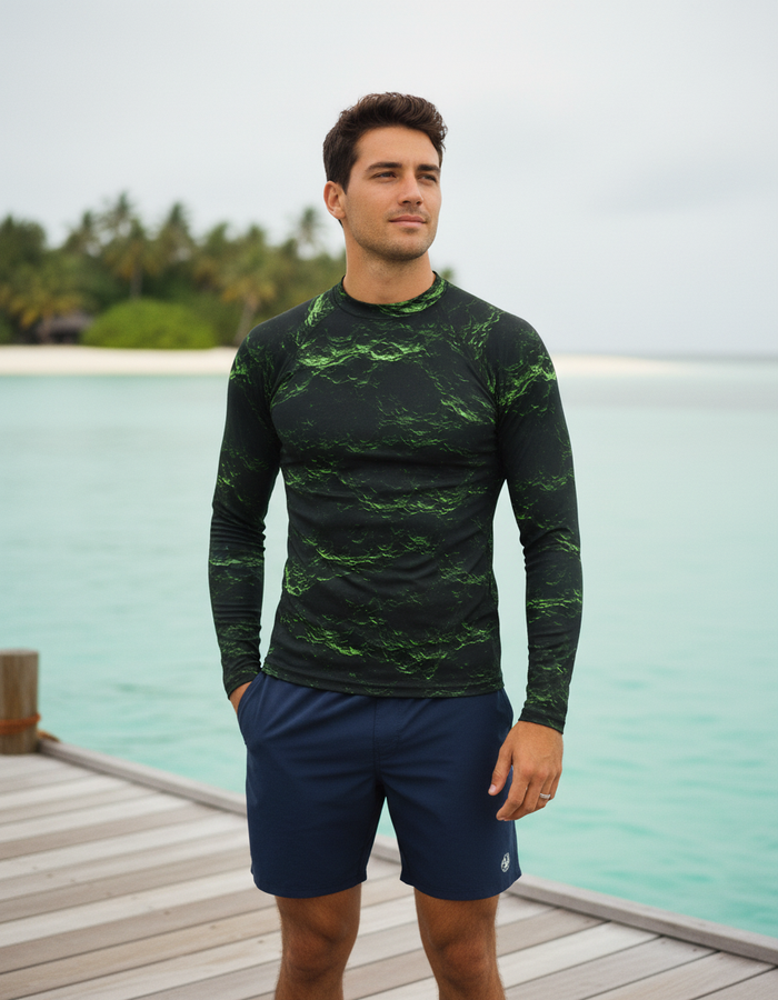 Rashguard — Men's Neon Green Eclipse