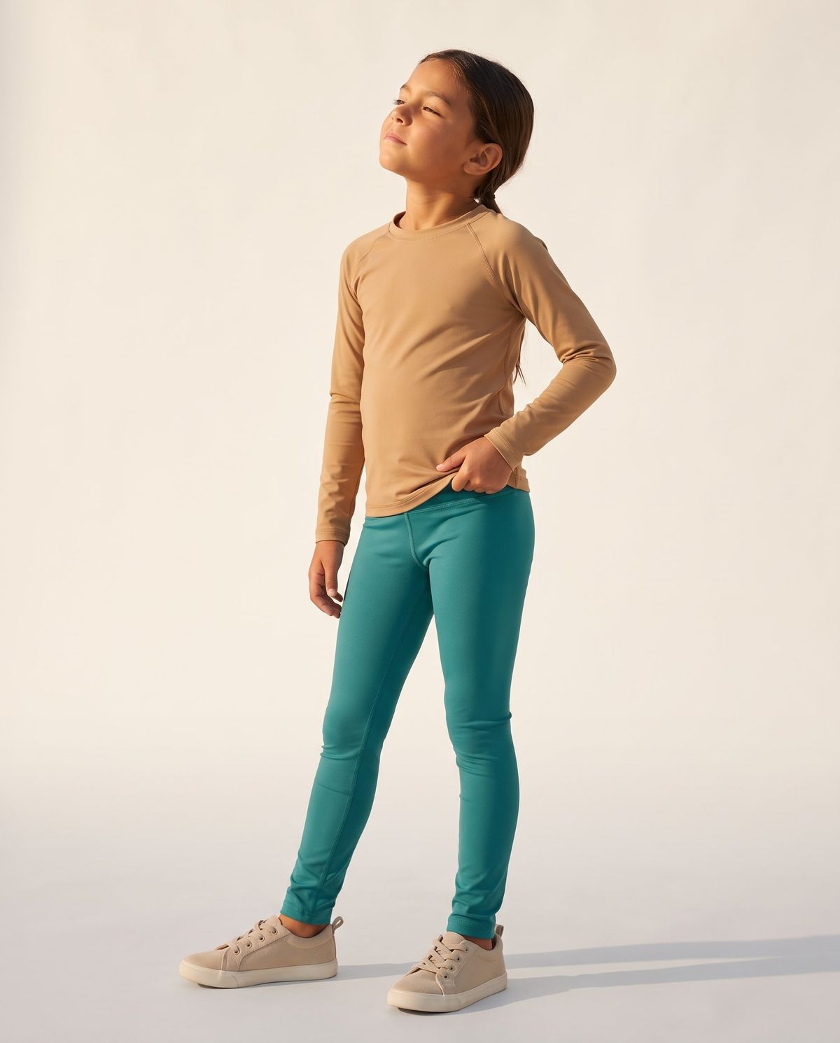 Transformative Teal Girls Leggings Girls Leggings — Lolekai