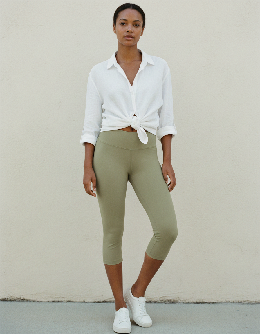 Capri Leggings in Sage Green