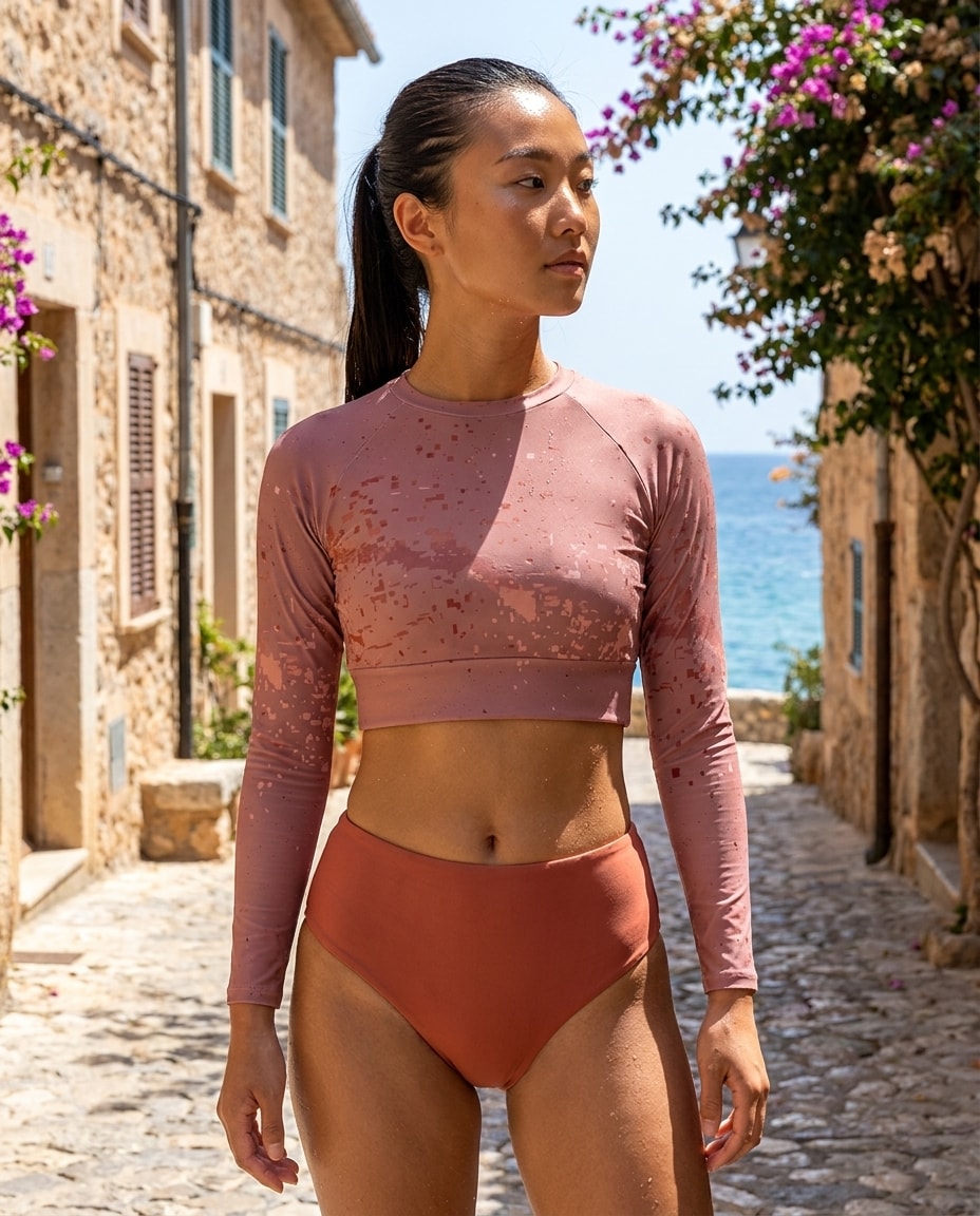 Crop Top in Dusty Rose Zest