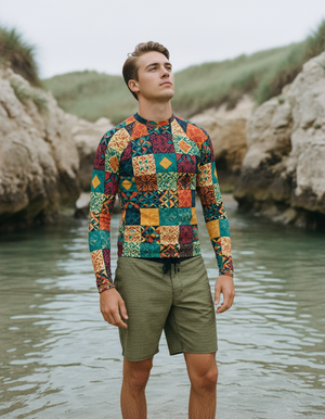 Men's Lime Pulse men's short-sleeve rashguards