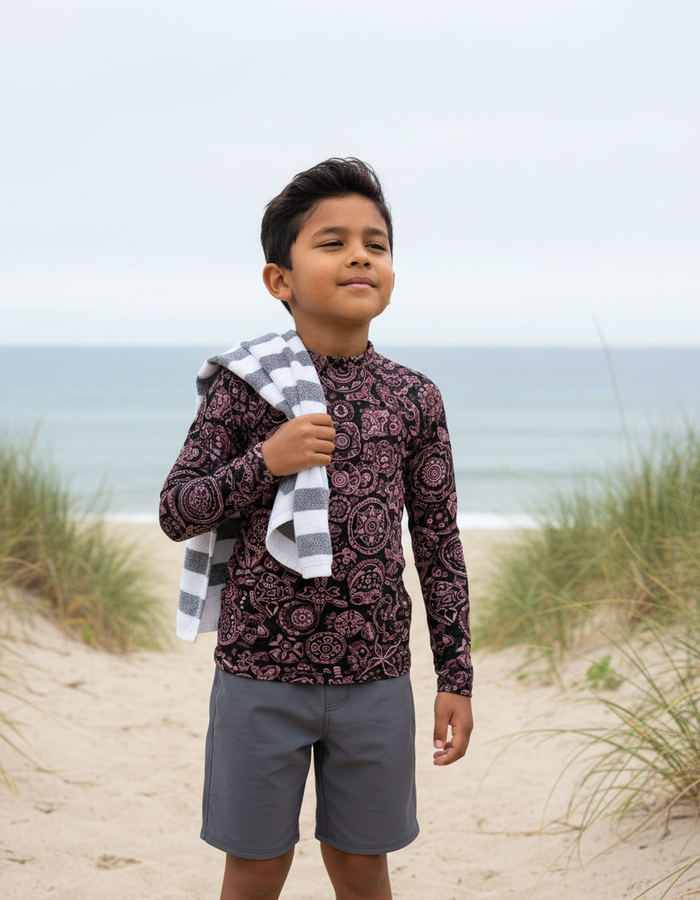 Rashguard — Kids Millennial Pink