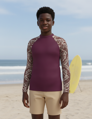 Youth Amaranth Sari youth rashguards