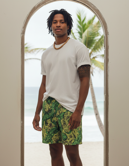 Lime Sway Men's Swim Trunks Men's Swim Trunks — Dripper