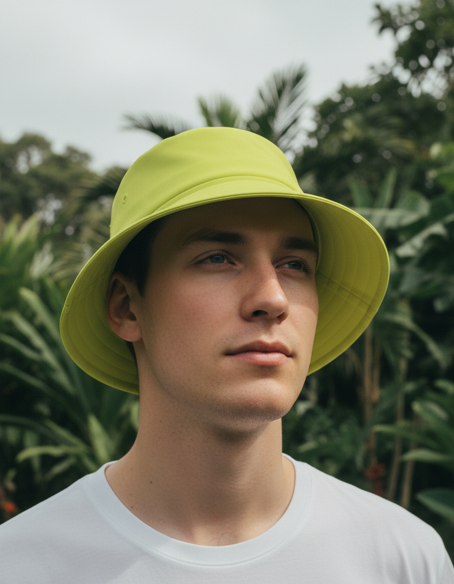 Bucket hat in Lime