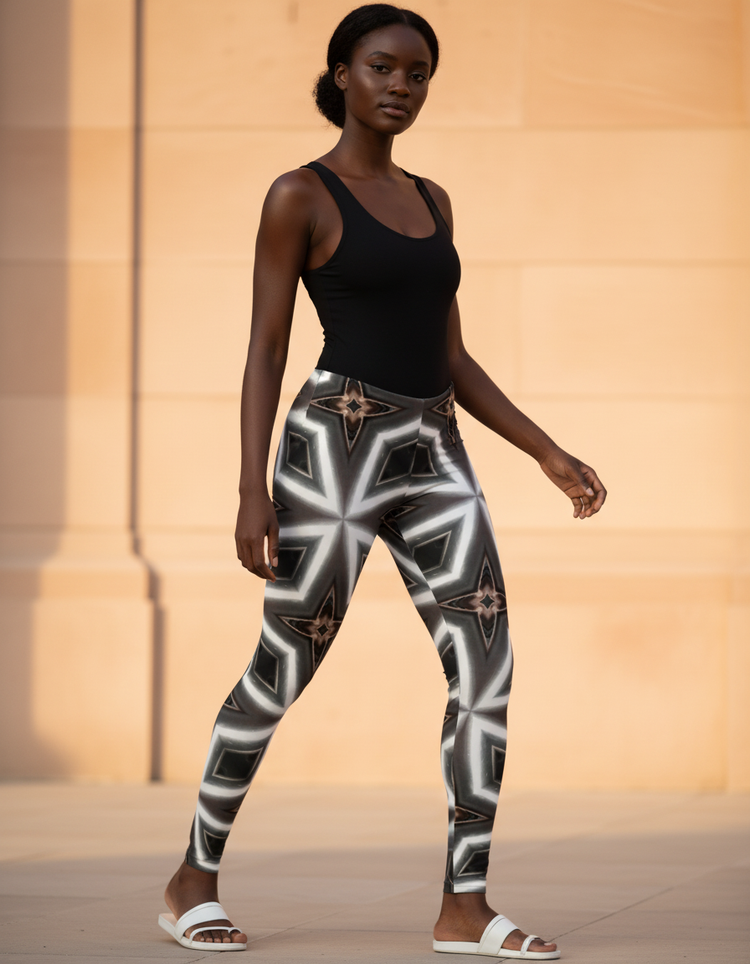 Women's Pink Graphic Patterns Leggings