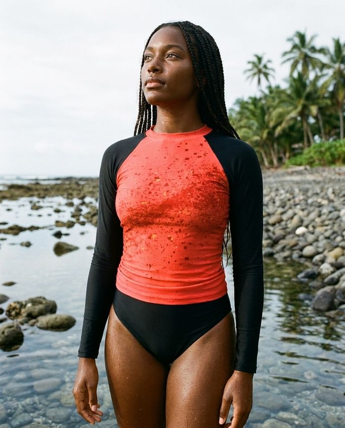 Rashguard — Women's Coral Pixelate