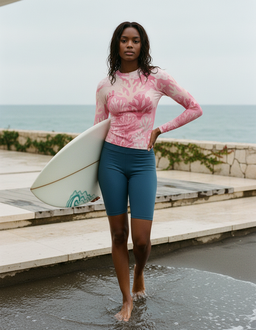 Hot Pink Aquilo Rash Guard Women's Rashguard — Dripper