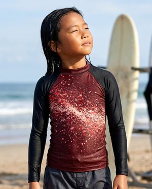 Amaranth Pixelate Rash Guard Kids Rash Guard — Lolekai
