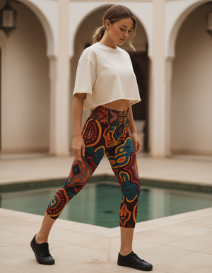 Kaleido Capri Yoga Leggings Capri Yoga Leggings — Dripper