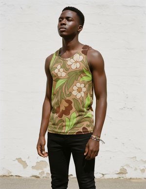 Men's Coffee Bean Amaryllis tank tops