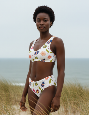 Amaranth Buzz High-Waisted Bikini High-Waisted Bikini — Dripper
