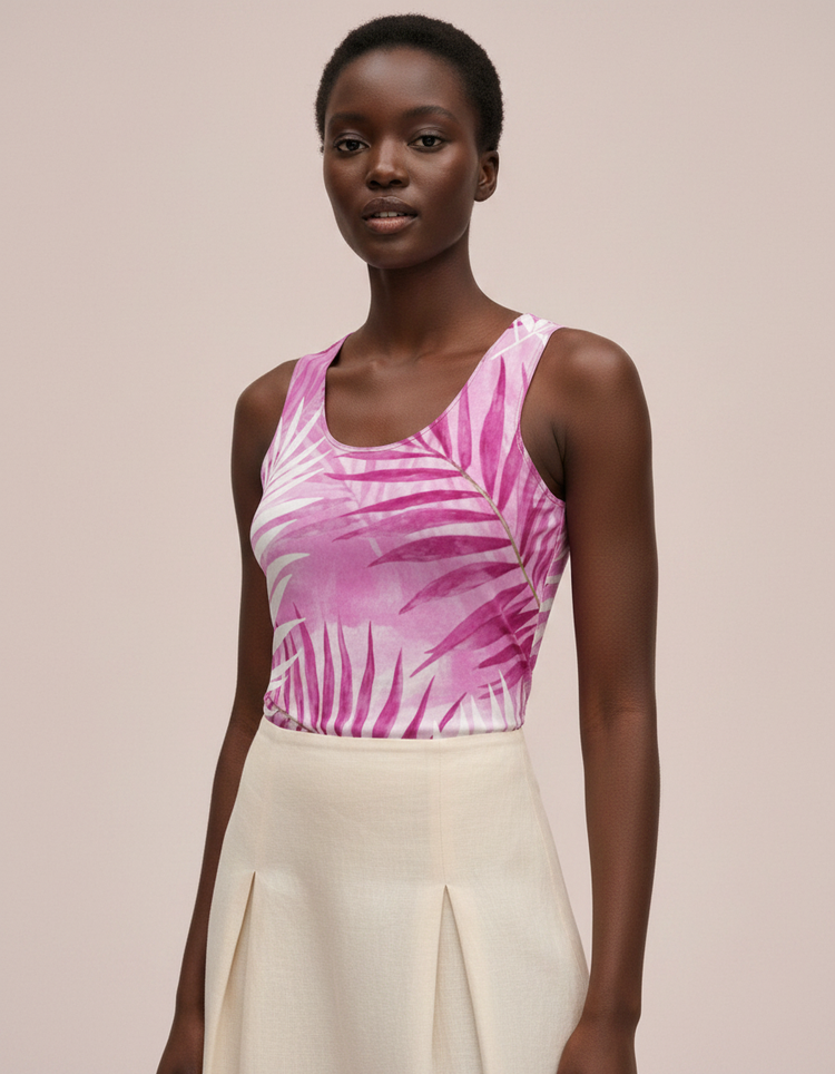 Women's Palm Leaf Tank Top