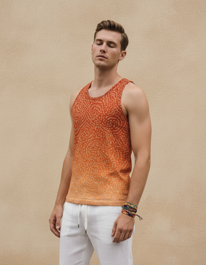Men's Citrus Orange Gulab men's tank tops